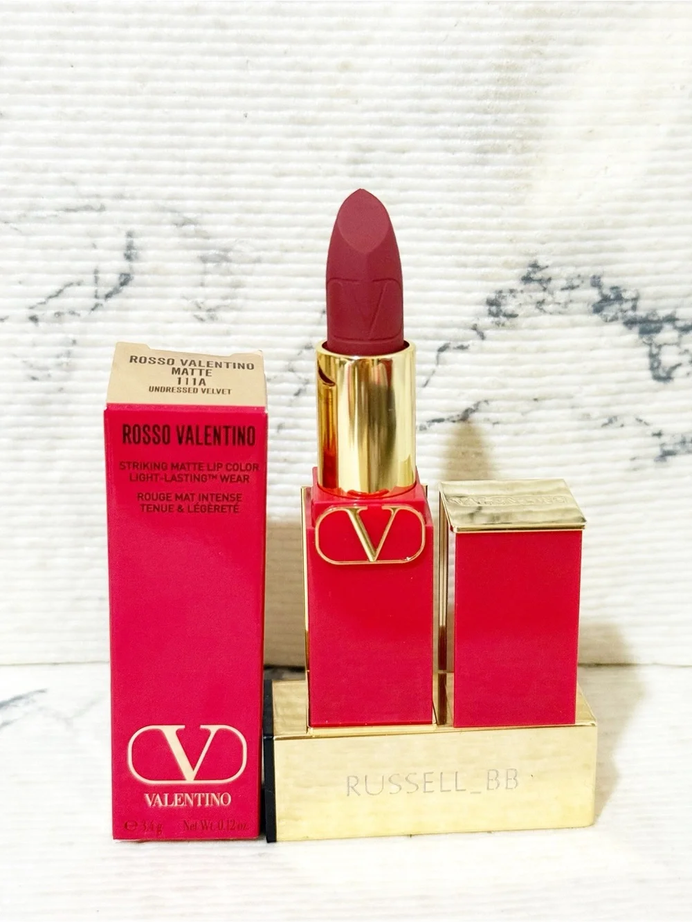 Valentino Rosso Valentino #111A Undressed Velvet Red Matte Lipstick